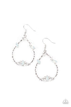 Load image into Gallery viewer, oak-sisters-jewelry-lotus-ice-white-earrings-paparazzi-accessories-by-lisa