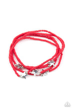 Load image into Gallery viewer, oak-sisters-jewelry-pretty-patriotic-red-paparazzi-accessories-by-lisa