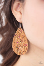 Load image into Gallery viewer, Paparazzi 🔆 CORK It Over - Pink Earrings