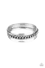 Load image into Gallery viewer, oak-sisters-jewelry-a-piece-of-the-action-silver-bracelet-paparazzi-accessories-by-lisa