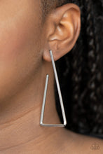 Load image into Gallery viewer, Paparazzi π Go Ahead and TRI - Silver Earrings