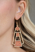 Load image into Gallery viewer, Paparazzi 🔆 Retro Minimalist - Brown Earrings