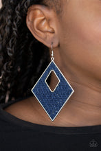 Load image into Gallery viewer, Paparazzi ๐ Woven Wanderer - Blue Earrings