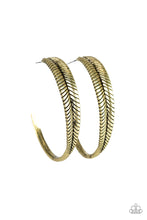 Load image into Gallery viewer, oak-sisters-jewelry-funky-feathers-brass-earrings-paparazzi-accessories-by-lisa