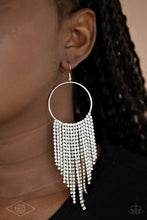Load image into Gallery viewer, Paparazzi 🔆 Streamlined Shimmer - White Earrings