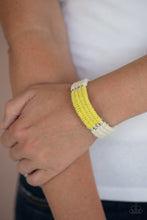 Load image into Gallery viewer, Paparazzi 🔆 Hot Cross BUNGEE - Yellow Bracelet