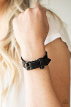 Load image into Gallery viewer, Paparazzi 🔆 Tougher Than Leather - Black Bracelet