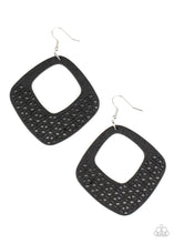 Load image into Gallery viewer, oak-sisters-jewelry-wood-you-rather-black-earrings-paparazzi-accessories-by-lisa