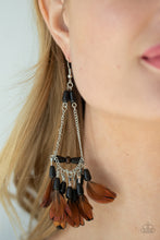 Load image into Gallery viewer, Paparazzi 🔆 Haute Hawk - Black Earrings
