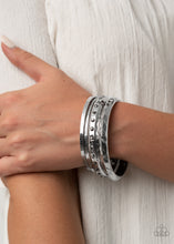 Load image into Gallery viewer, Paparazzi 🔆 Revved Up Rhinestones - Silver Bracelet