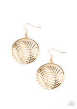 Load image into Gallery viewer, oak-sisters-jewelry-palm-perfection-gold-earrings-paparazzi-accessories-by-lisa
