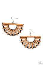 Load image into Gallery viewer, oak-sisters-jewelry-wooden-wonderland-black-earrings-paparazzi-accessories-by-lisa