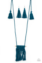 Load image into Gallery viewer, oak-sisters-jewelry-between-you-and-macrame-blue-necklace-paparazzi-accessories-by-lisa