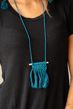Load image into Gallery viewer, Paparazzi π Between You and MACRAME - Blue Necklace