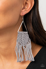 Load image into Gallery viewer, Paparazzi π Macrame Jungle - Silver Earrings