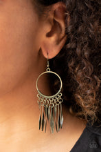 Load image into Gallery viewer, Paparazzi 🔆 Let GRIT Be! - Brass Earrings