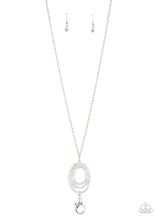 Load image into Gallery viewer, oak-sisters-jewelry-dizzying-dazzle-white-lanyard-paparazzi-accessories-by-lisa