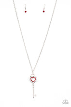 Load image into Gallery viewer, oak-sisters-jewelry-unlock-your-heart-red-paparazzi-accessories-by-lisa