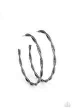 Load image into Gallery viewer, oak-sisters-jewelry-totally-throttled-black-earrings-paparazzi-accessories-by-lisa