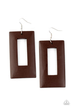 Load image into Gallery viewer, oak-sisters-jewelry-totally-framed-brown-earrings-paparazzi-accessories-by-lisa