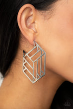 Load image into Gallery viewer, Paparazzi 🔆 Gotta Get GEO-ing - Silver Earrings