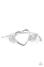 Load image into Gallery viewer, oak-sisters-jewelry-playing-with-my-heartstrings-silver-bracelet-paparazzi-accessories-by-lisa