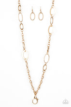 Load image into Gallery viewer, oak-sisters-jewelry-casually-connected-gold-lanyard-paparazzi-accessories-by-lisa