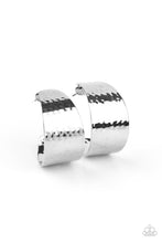 Load image into Gallery viewer, oak-sisters-jewelry-flatten-the-curve-silver-earrings-paparazzi-accessories-by-lisa