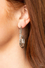 Load image into Gallery viewer, Paparazzi π Twisted Tango - Silver Earrings