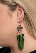 Load image into Gallery viewer, Paparazzi 🔆 In Your Wildest DREAM-CATCHERS - Green Earrings