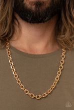 Load image into Gallery viewer, Paparazzi 🔆 Steel Trap - Gold Mens Necklace