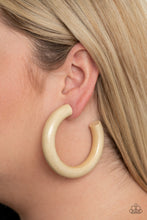 Load image into Gallery viewer, Paparazzi 🔆 I WOOD Walk 500 Miles - White Earrings