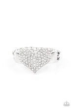 Load image into Gallery viewer, oak-sisters-jewelry-heart-of-bling-white-ring-paparazzi-accessories-by-lisa