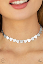 Load image into Gallery viewer, Paparazzi π Playing HEART To Get - Silver Necklace