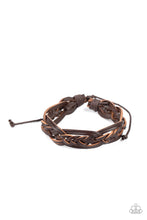 Load image into Gallery viewer, oak-sisters-jewelry-too-close-to-homespun-brown-bracelet-paparazzi-accessories-by-lisa