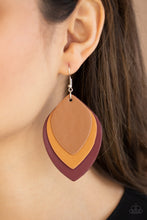 Load image into Gallery viewer, Paparazzi 🔆 Light as a LEATHER - Red Earrings