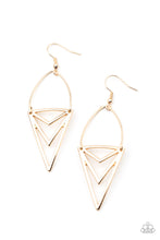 Load image into Gallery viewer, oak-sisters-jewelry-proceed-with-caution-gold-earrings-paparazzi-accessories-by-lisa