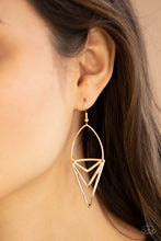 Load image into Gallery viewer, Paparazzi 🔆 Proceed With Caution - Gold Earrings