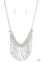 Load image into Gallery viewer, oak-sisters-jewelry-flaunt-your-fringe-white-necklace-paparazzi-accessories-by-lisa