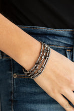Load image into Gallery viewer, Paparazzi 🔆Fashionably Faceted - Black Bracelet