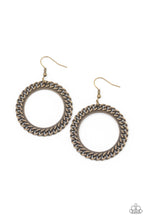 Load image into Gallery viewer, oak-sisters-jewelry-above-the-rims-brass-earrings-paparazzi-accessories-by-lisa