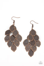 Load image into Gallery viewer, oak-sisters-jewelry-loud-and-leafy-copper-earrings-paparazzi-accessories-by-lisa