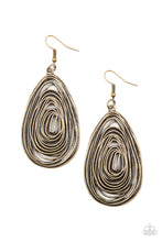 Load image into Gallery viewer, oak-sisters-jewelry-rural-ripples-brass-earrings-paparazzi-accessories-by-lisa