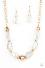 Load image into Gallery viewer, oak-sisters-jewelry-iridescently-ice-queen-gold-necklace-paparazzi-accessories-by-lisa