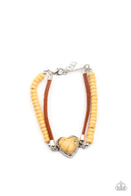 Load image into Gallery viewer, oak-sisters-jewelry-charmingly-country-yellow-bracelet-paparazzi-accessories-by-lisa