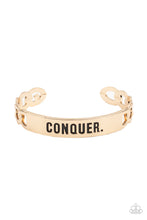 Load image into Gallery viewer, oak-sisters-jewelry-conquer-your-fears-gold-mens bracelet-paparazzi-accessories-by-lisa
