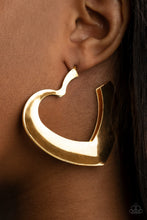 Load image into Gallery viewer, Paparazzi π Heart-Racing Radiance - Gold Earrings