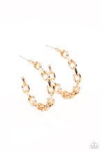 Load image into Gallery viewer, oak-sisters-jewelry-stronger-together-gold-earrings-paparazzi-accessories-by-lisa