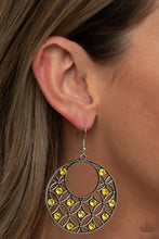 Load image into Gallery viewer, Paparazzi 🔆 Garden Garnish - Yellow Earrings
