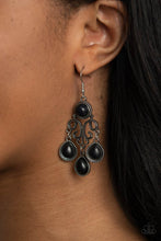 Load image into Gallery viewer, Paparazzi 🔆 Canyon Chandelier - Black Earrings